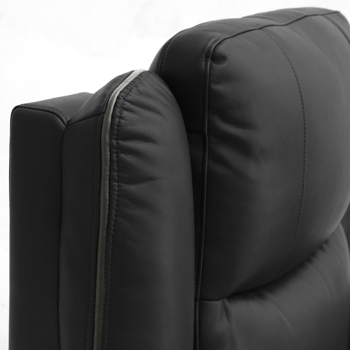 Vortex Black Leather Electric Recliner Armchair - Image 5