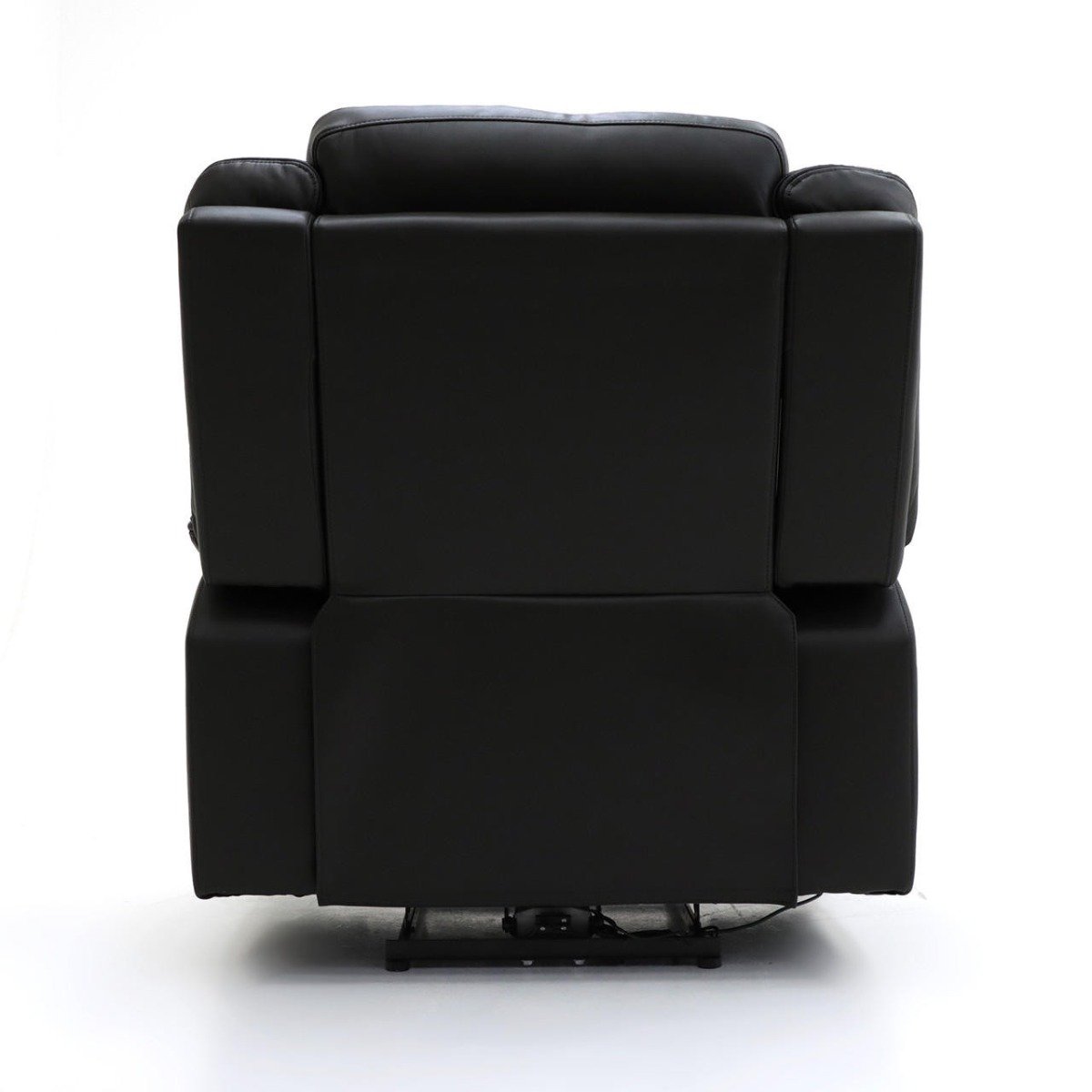 Vortex Black Leather Electric Recliner Armchair - Image 3