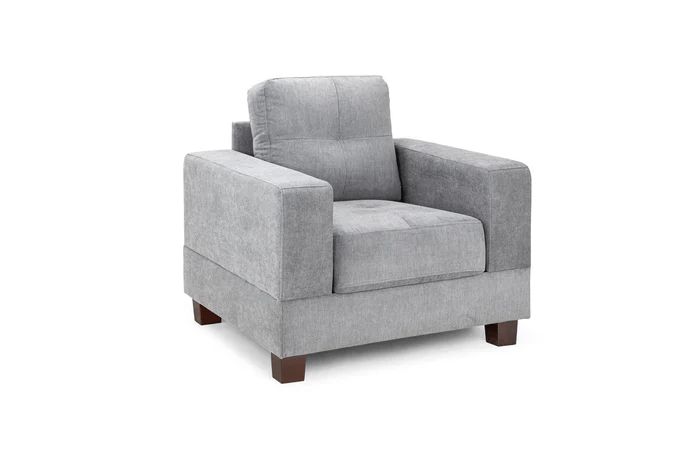 Aylin Grey Fabric Armchair - Image 5