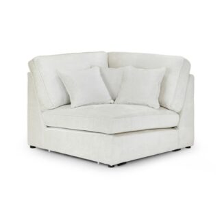 Landos Ivory Fabric Modular Corner Piece
