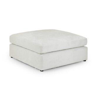 Landos Ivory Fabric Footstool