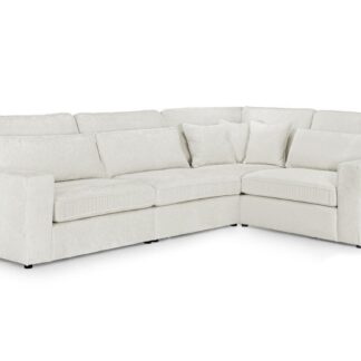 Landos Ivory Fabric Left Hand Facing Modular Corner Sofa