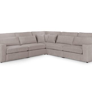 Landos Mocha Fabric Modular Corner Sofa