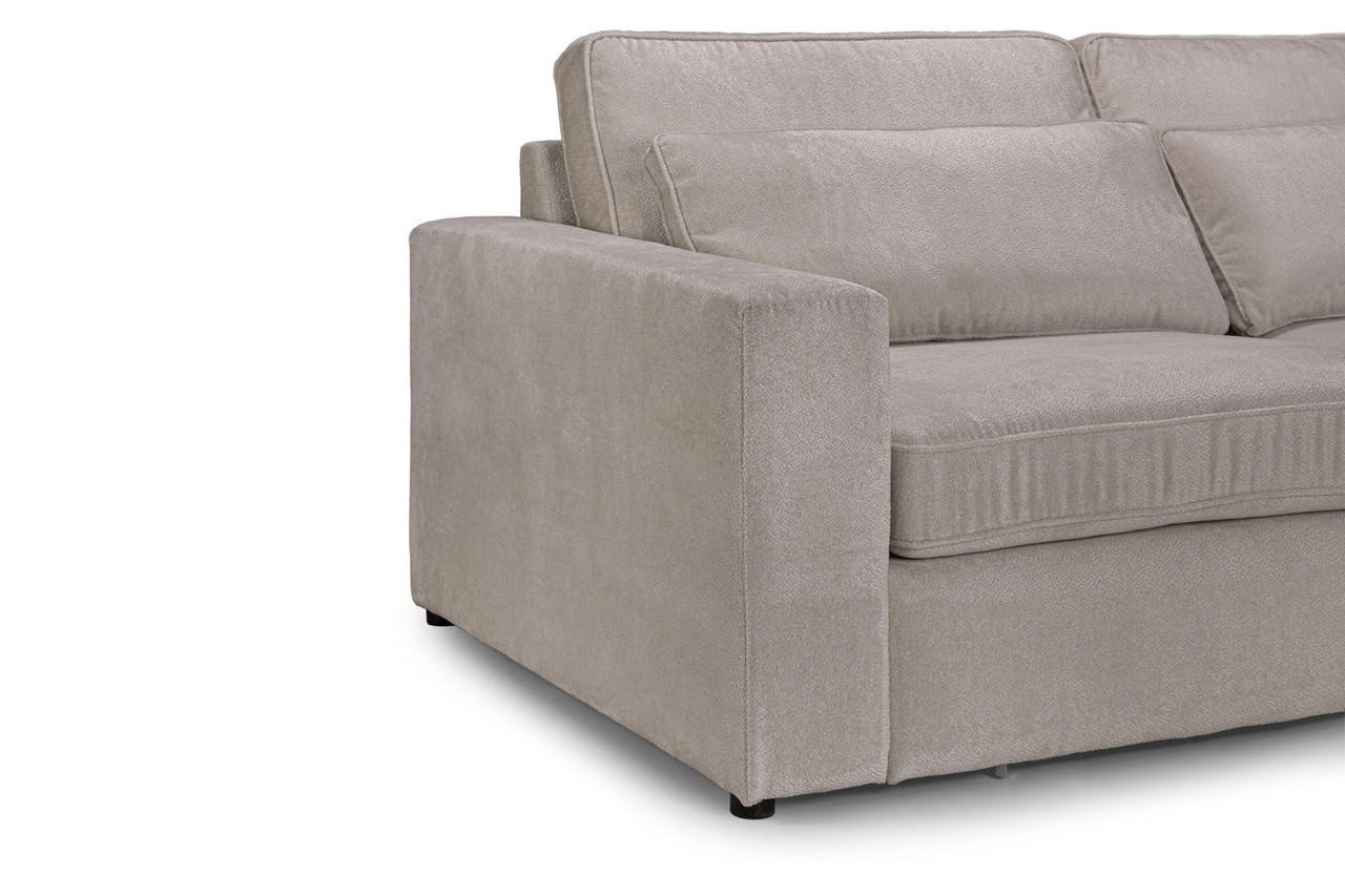 Landos Mocha Fabric Modular Left Hand Arm Piece - Image 4