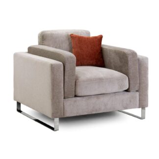 Ellis Beige Fabric Armchair