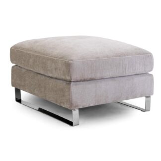 Ellis Beige Fabric Footstool