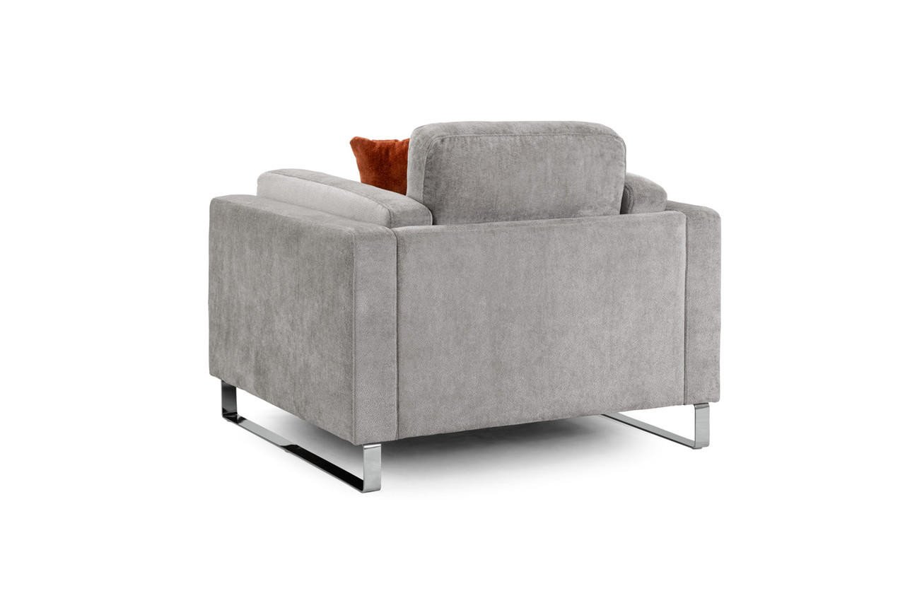 Ellis Grey Fabric Armchair - Image 2
