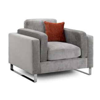 Ellis Grey Fabric Armchair