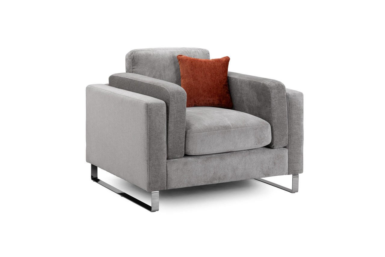Ellis Grey Fabric Armchair