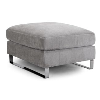 Ellis Grey Fabric Footstool