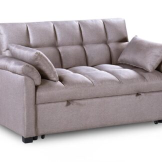 Clayton Mocha Fabric 2 Seater Sofa Bed