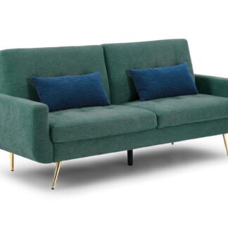 Ascent Green Fabric 3 Seater Sofa Bed