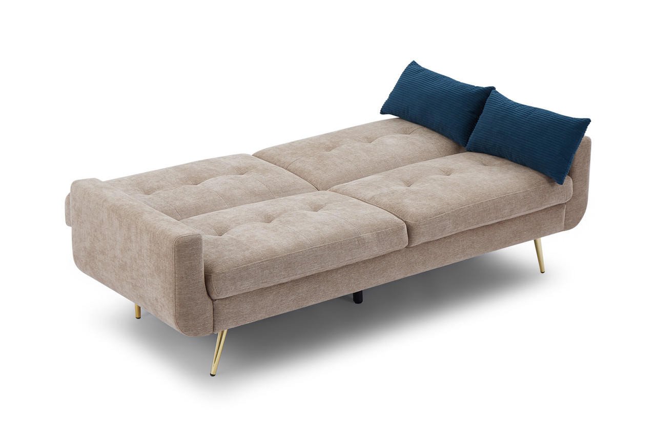 Ascent Mocha Fabric 3 Seater Sofa Bed - Image 2