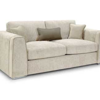Valante Beige Fabric 3 Seater Sofa