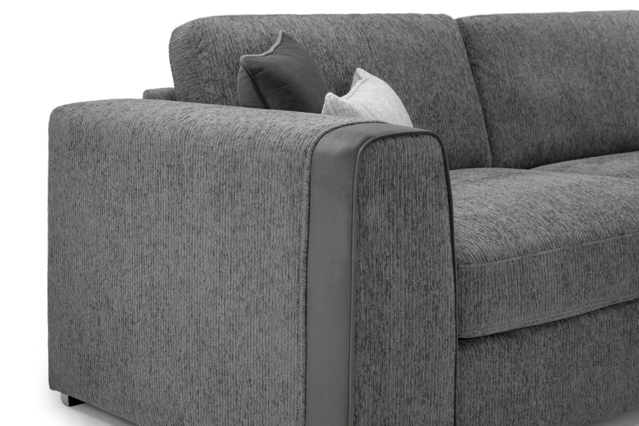 Valante Grey Fabric 3 Seater Sofa - Image 4