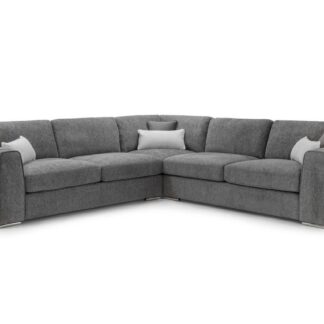 Valante Grey Fabric Large Corner Sofa