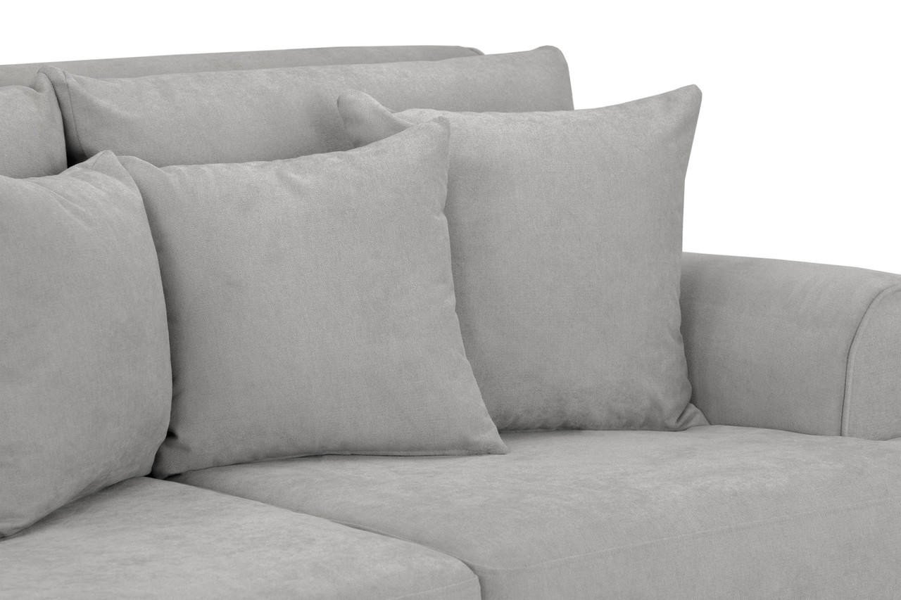 Vinson Grey Fabric 4 Seater Sofa - Image 5