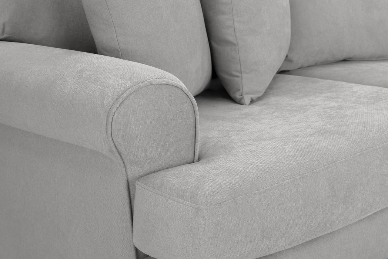 Vinson Grey Fabric 4 Seater Sofa - Image 7