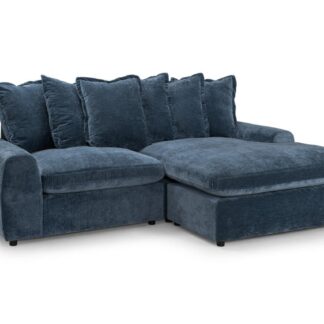 Lucius Blue Fabric Left Hand Facing Corner Sofa