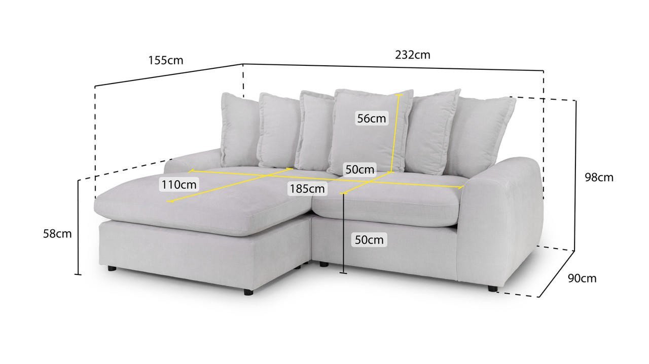 Lucius Natural Fabric Right Hand Facing Corner Sofa - Image 3