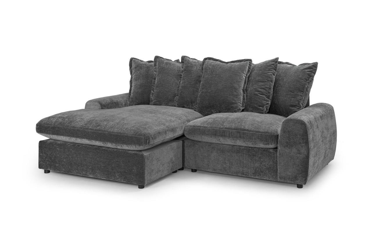 Lucius Grey Fabric Right Hand Facing Corner Sofa