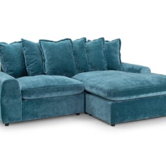 Lucius Teal Fabric Left Hand Facing Corner Sofa