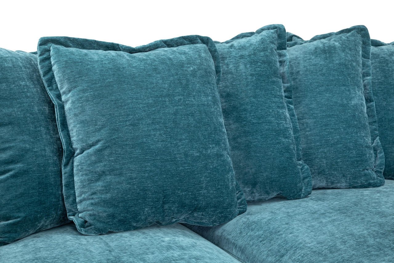 Lucius Teal Fabric Left Hand Facing Corner Sofa - Image 5