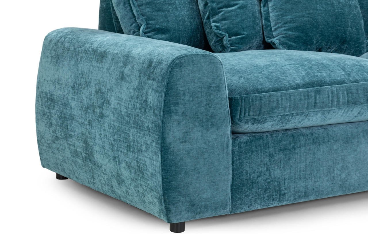 Lucius Teal Fabric Left Hand Facing Corner Sofa - Image 3