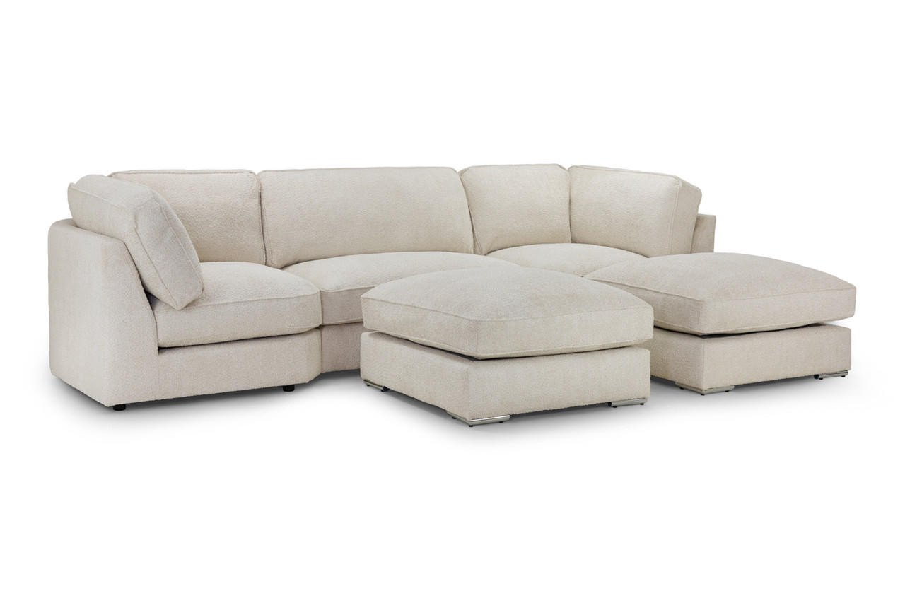 Bleu Beige Fabric Universal Corner Sofa - Image 2