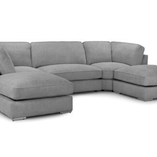 Bleu Grey Fabric Universal Corner Sofa