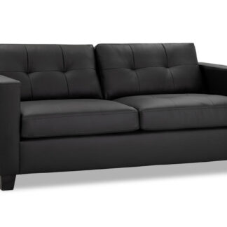 Aylin Black Leather 3 Seater Sofa