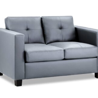 Aylin Grey Leather 2 Seater Sofa