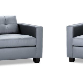 Aylin Grey Leather 3+2 Sofa Set