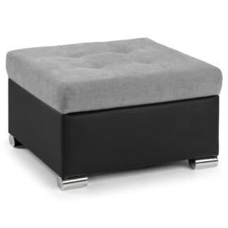 Wander Black and Grey Footstool