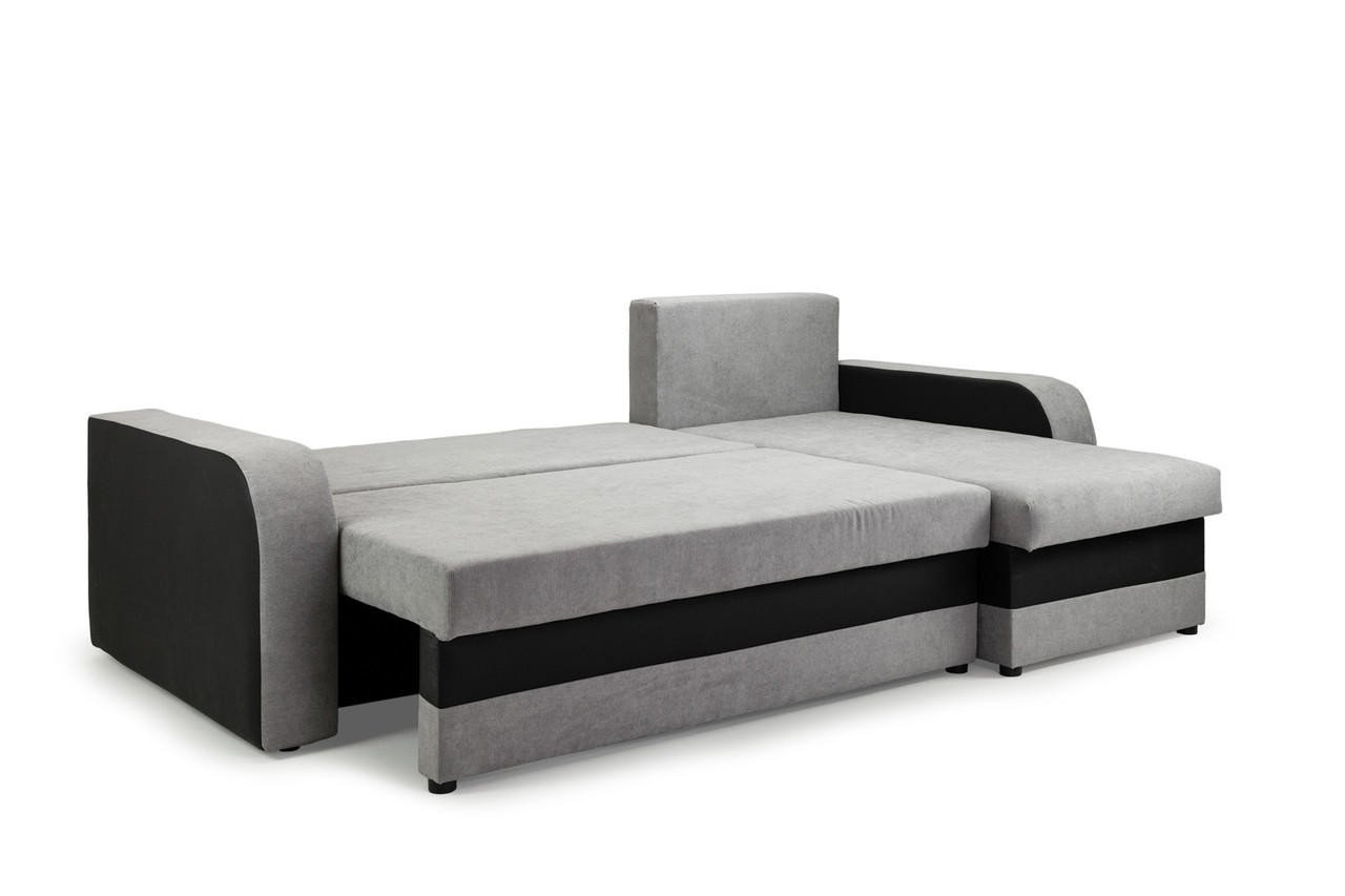 Wander Black and Grey Universal Corner Sofa Bed - Image 2
