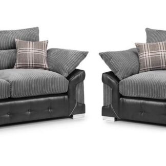 Horace Black and Grey 3+2 Sofa Set