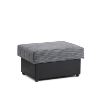 Horace Black and Grey Footstool
