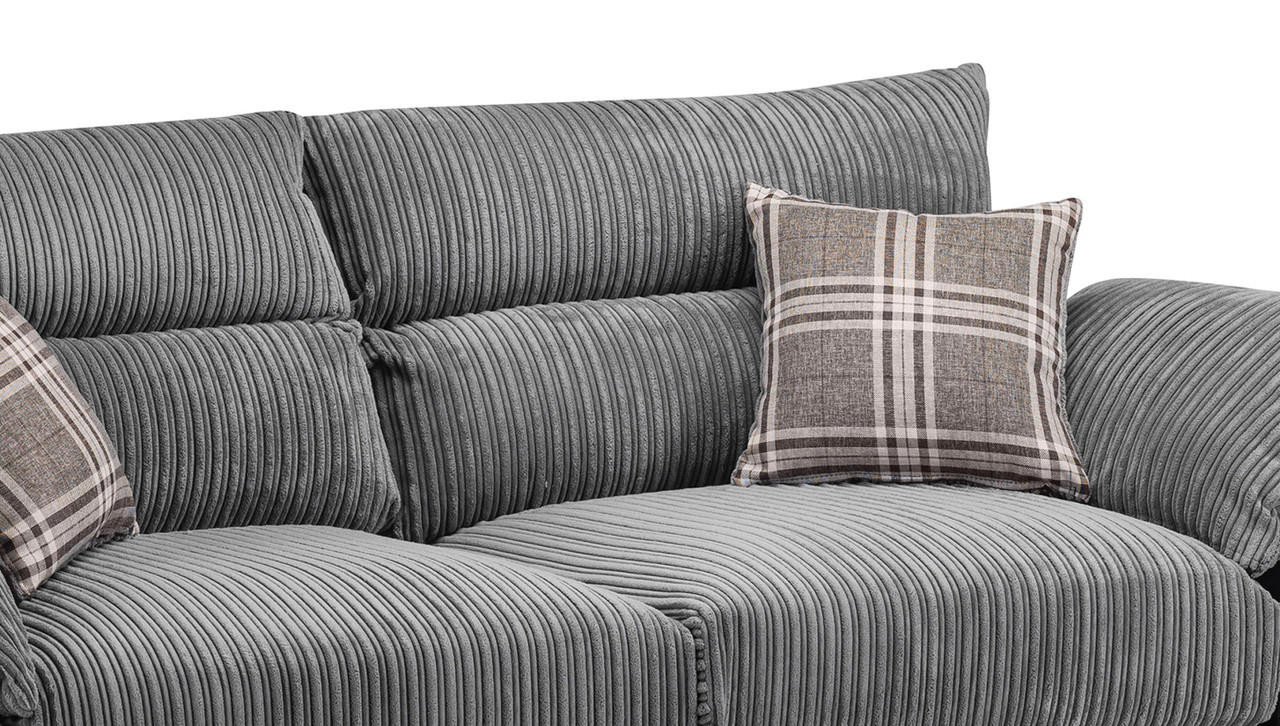 Horace Black and Grey Corner Sofa - Image 3