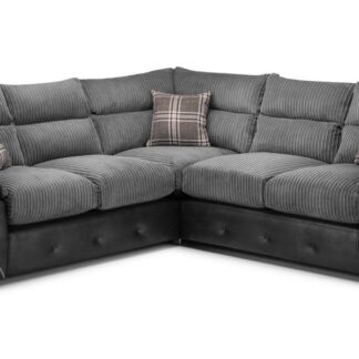 Horace Black and Grey Corner Sofa