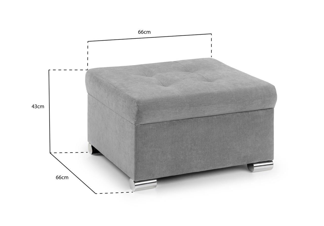 Solero Black and Grey Footstool - Image 2