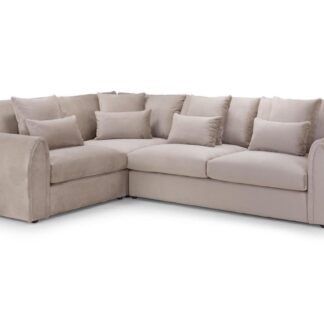Alara Mocha Fabric Left Hand Facing Corner Sofa