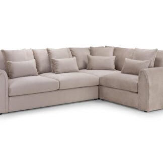Alara Mocha Fabric Right Hand Facing Corner Sofa