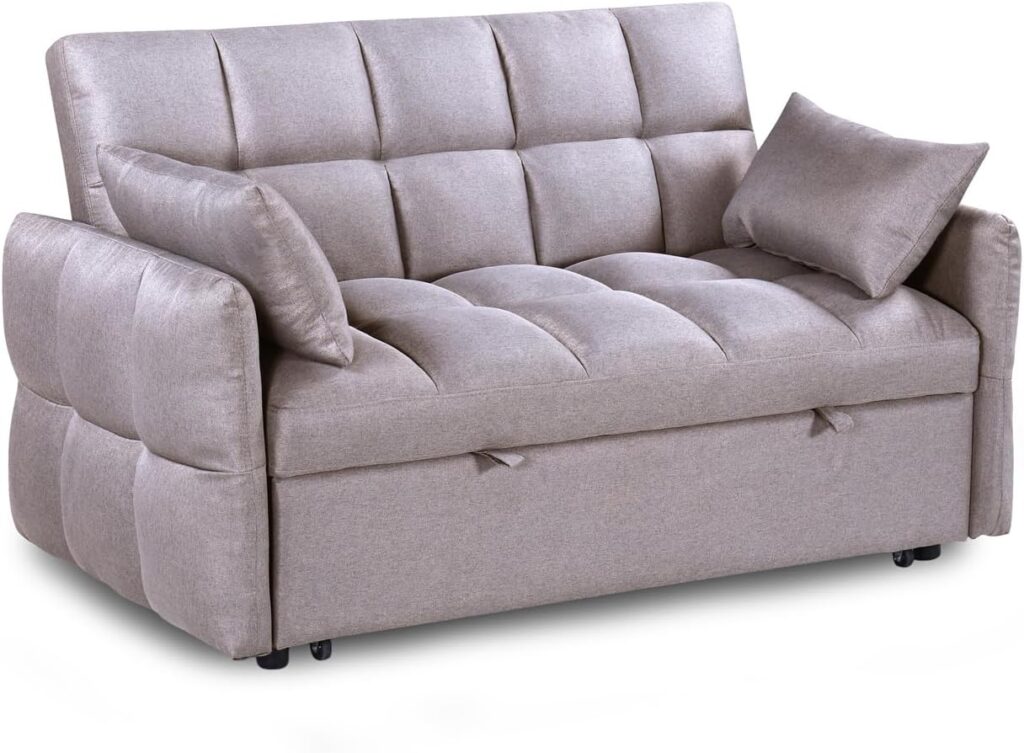 Mocha fabric 2 seater sofa bed1.jpg