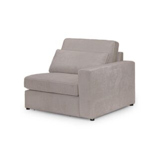 Landos Mocha Fabric Modular Right Hand Arm Piece