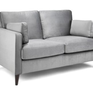 Dalmore Plush Grey Fabric 2 Seater Sofa
