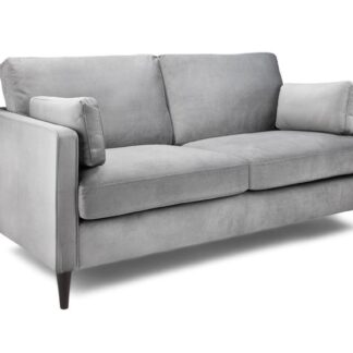 Dalmore Plush Grey Fabric 3 Seater Sofa