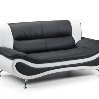 Cabello Black and White 3 Seater Sofa