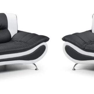 Cabello Black and White 3+2 Sofa Set