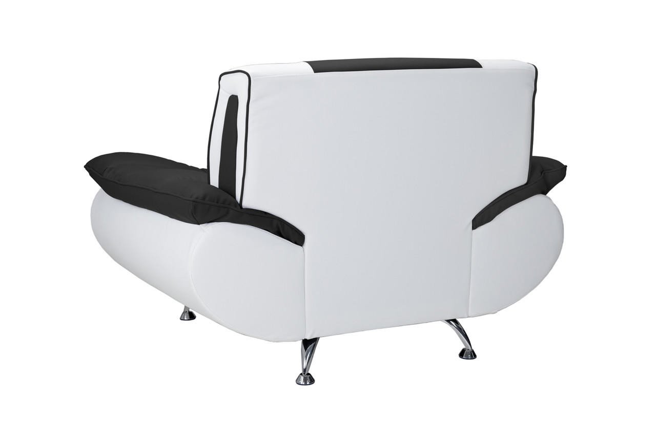 Cabello Black and White Armchair - Image 2