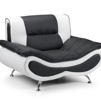 Cabello Black and White Armchair